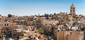 The old city of Jerusalem: a bright journey by car