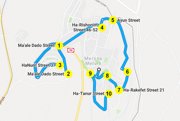 Metula Travel Map